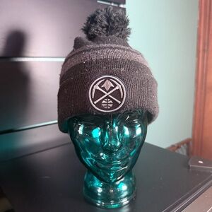 New Era Black Knit Pom Denver Nuggets Beanie